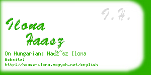 ilona haasz business card